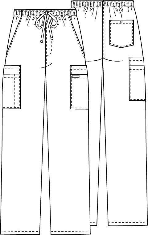 Cherokee Workwear Scrubs Men’s Cargo Scrub Pants 4000 Black