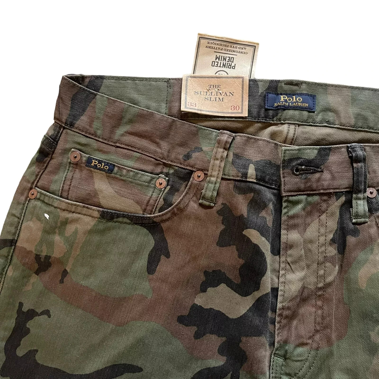 Polo Ralph Lauren Men’s Sullivan Slim Straight Camouflage Stretch Denim Jeans