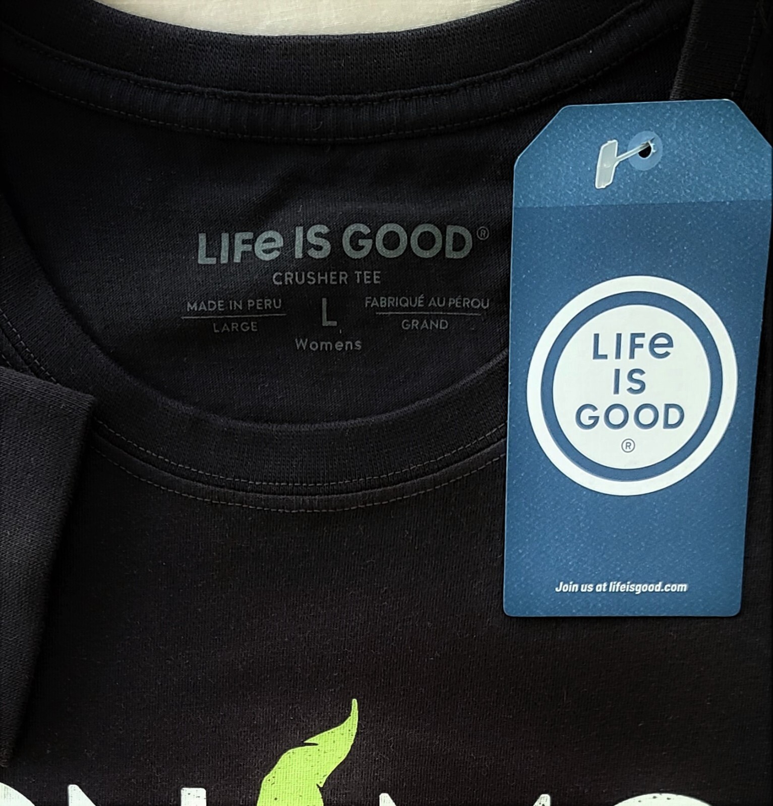 Life Is Good LS Shirt Crusher Tee GNOME FOR THE HOLIDAYS Elf Chest43in Womens L