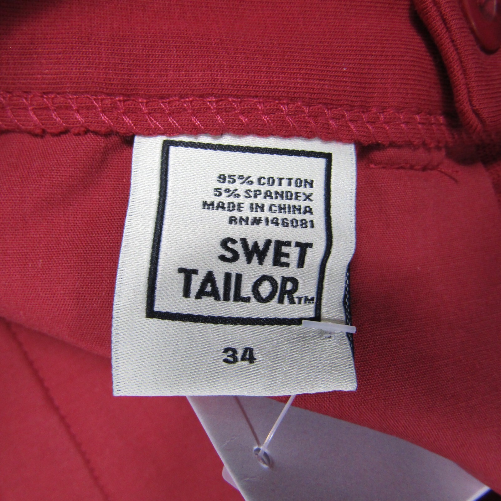 Swet Tailor NEW NWT Mens 34 Red Wine Everyday Chino Shorts Athletic Golf Comfy