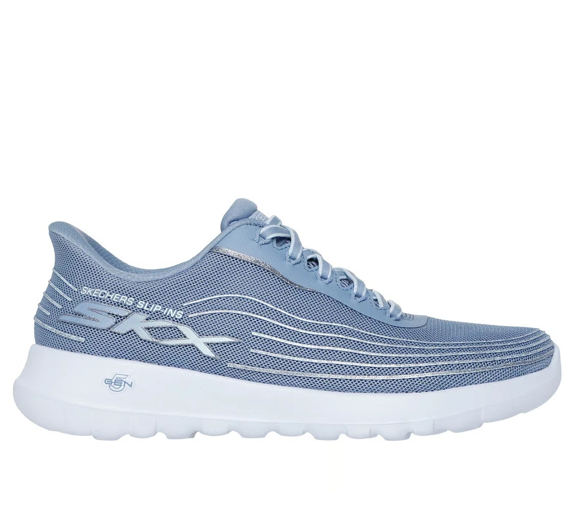 Women’s Skechers Shoes Slip Ins Slip On Blue Go Walk Sport Comfort Casual 124697