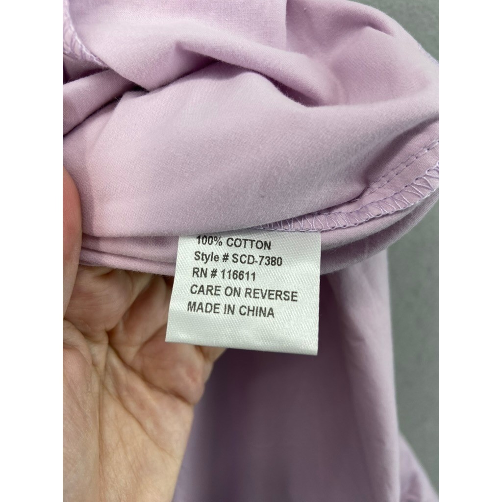 NWT Self Contrast Dress Womens Sz M Halter Midi Lavender Cotton Poplin Slit