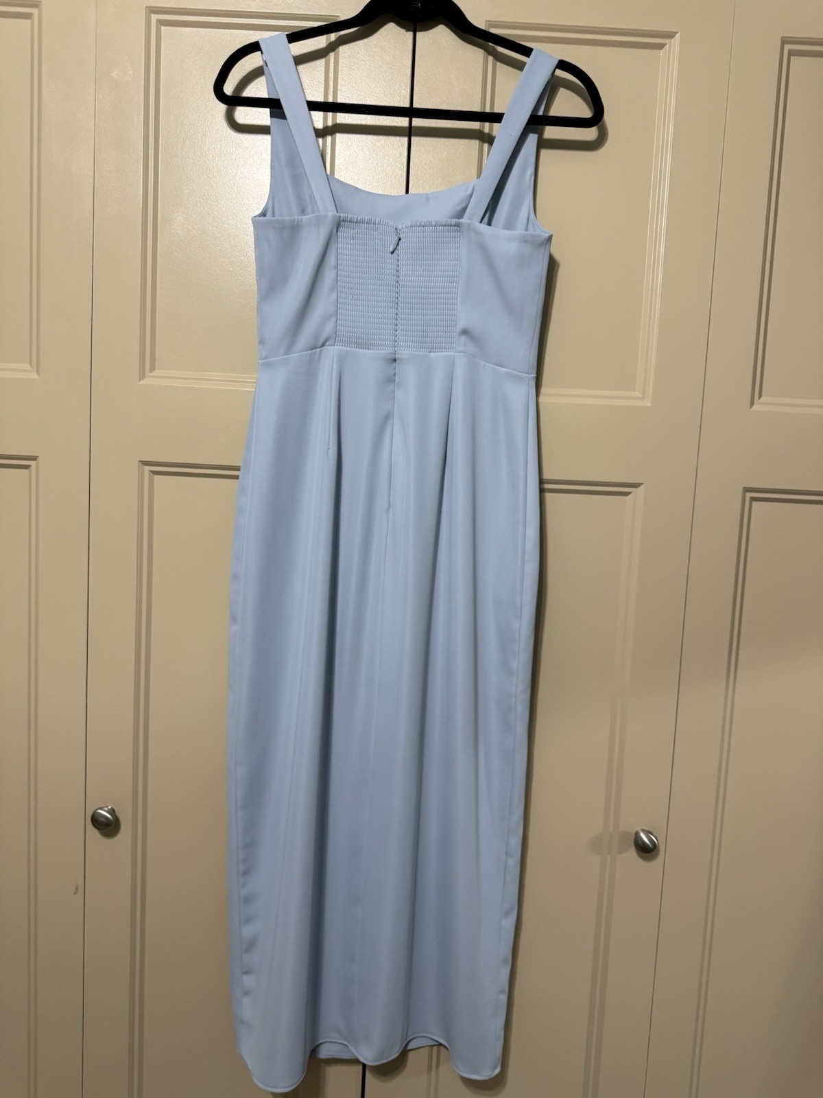 Babaton ’90s Slit Satin Midi Dress from Aritzia in Dew Blue Size 6