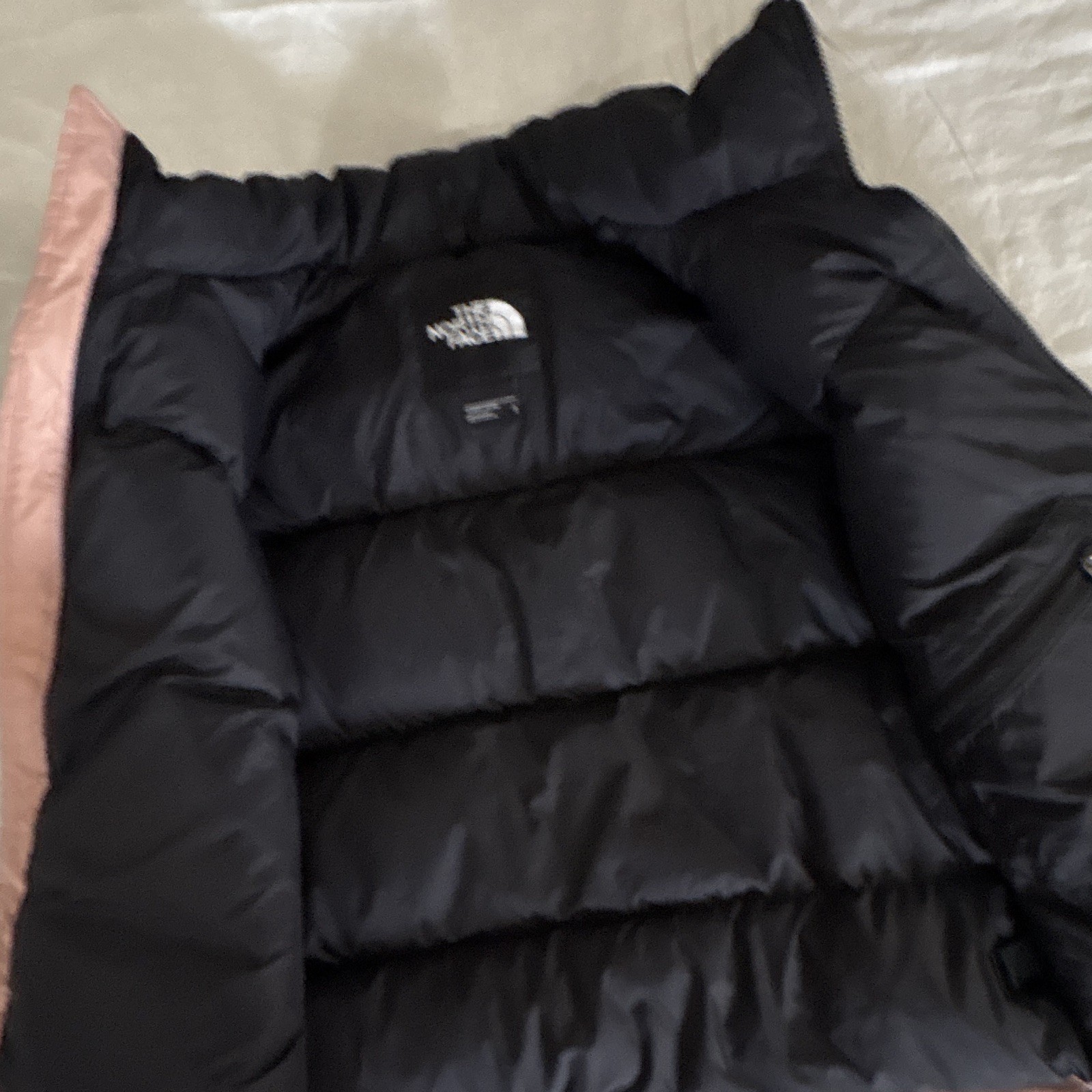 NWOT North Face Women’s Nuptse 700 Down Puffer Vest Pink/Black Size L
