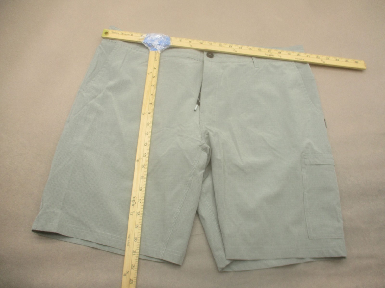 Oneill Size 40 Mens Gray Pockets Zip Button Drawstring Logo Outdoor Shorts 929