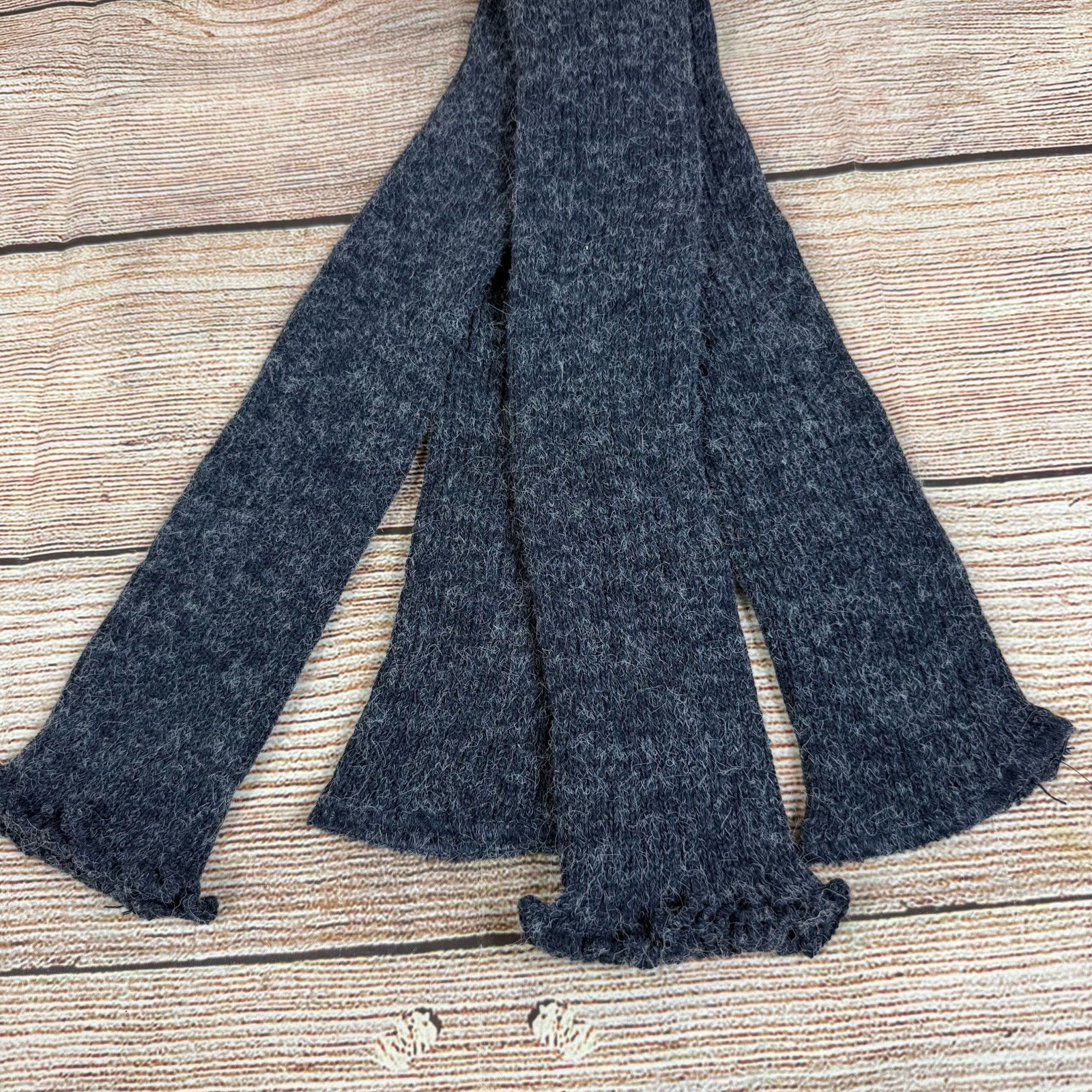 NWT Foot Traffic Super Long Leg Warmers 39″ Length Blue Gray Ribbed