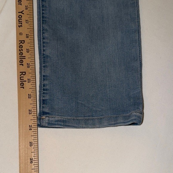 Democracy Ab Technology Light Wash Straight Leg Jeans Womens 6 Elastic Waist