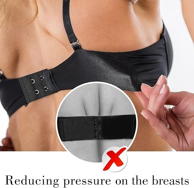 Bra Extender 3-Row (2/3/4 Hook) – Adjustable for Maternity Strapless & Tight Bra