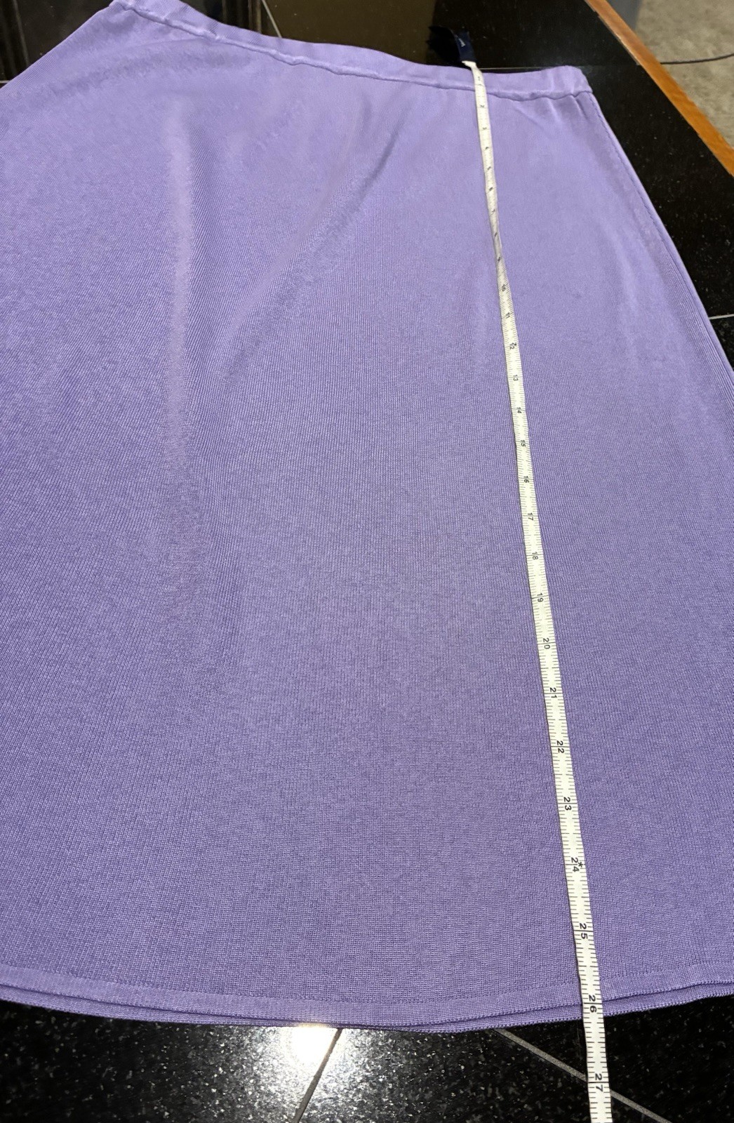 Ming Wang Toula Skirt Elastic Waist Knee Length Lavender SZ. Med