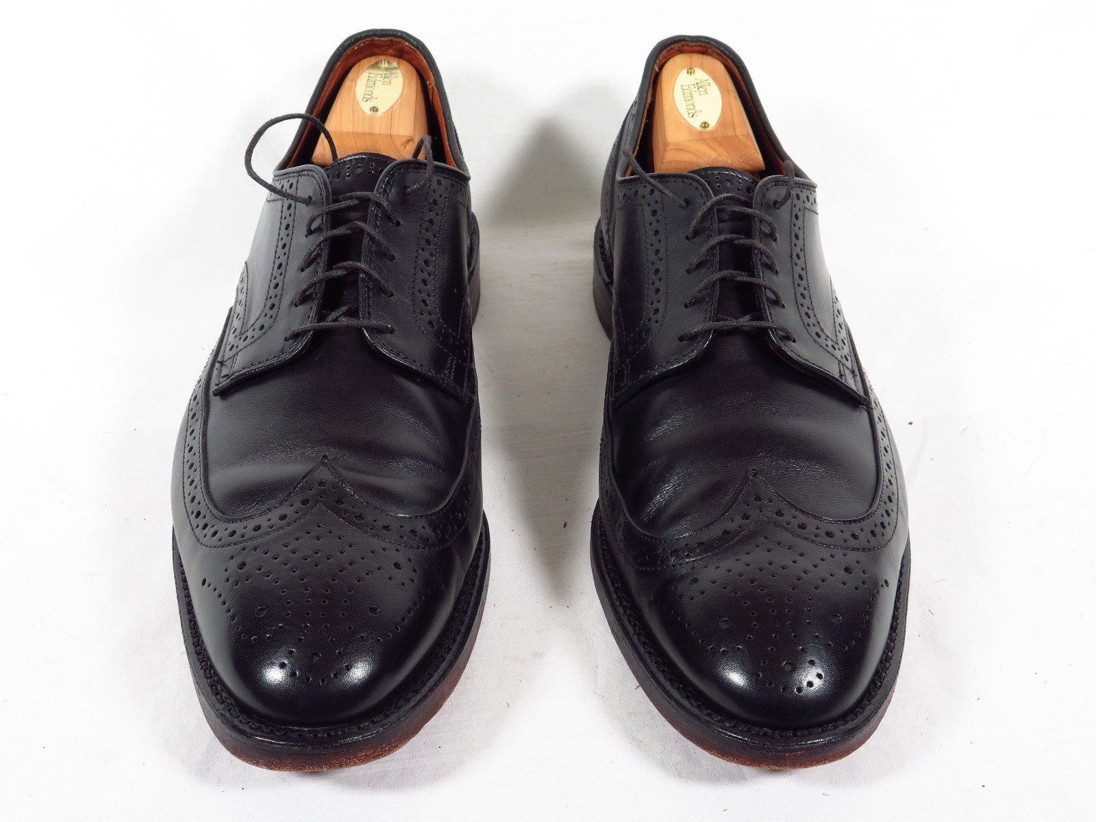 Allen Edmonds Player’s Shoe Full Brogue Wingtip Derby in Black Calf, 11 D