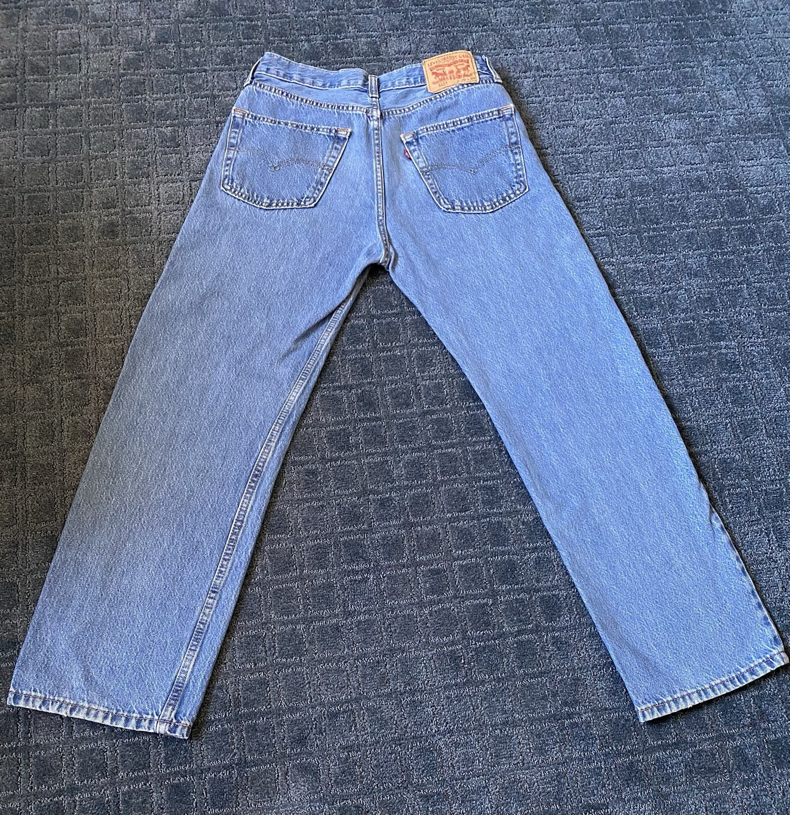 Levi’s Men’s Blue Denim Jeans Straight Regular Fit Mid Rise 5-Pocket