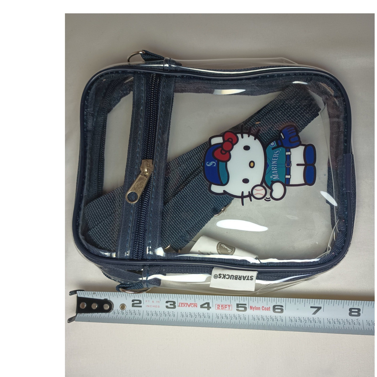 Hello Kitty Seattle Mariners Clear Crossbody Stadium Bag Navy Blue