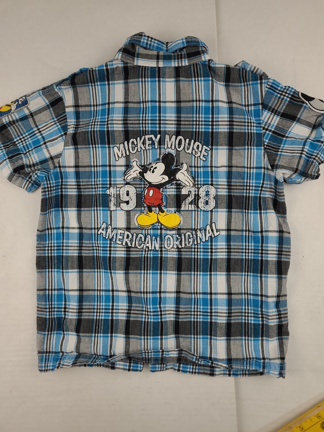 Disney Parks Mickey Mouse Button Up Snap Shirt 24 Months Double Sided Graphics