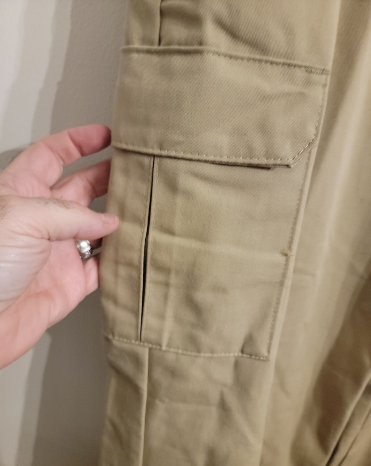 Red Kap Men’s Industrial Cargo Pants PT88KHO, Khaki, 46W x 32L
