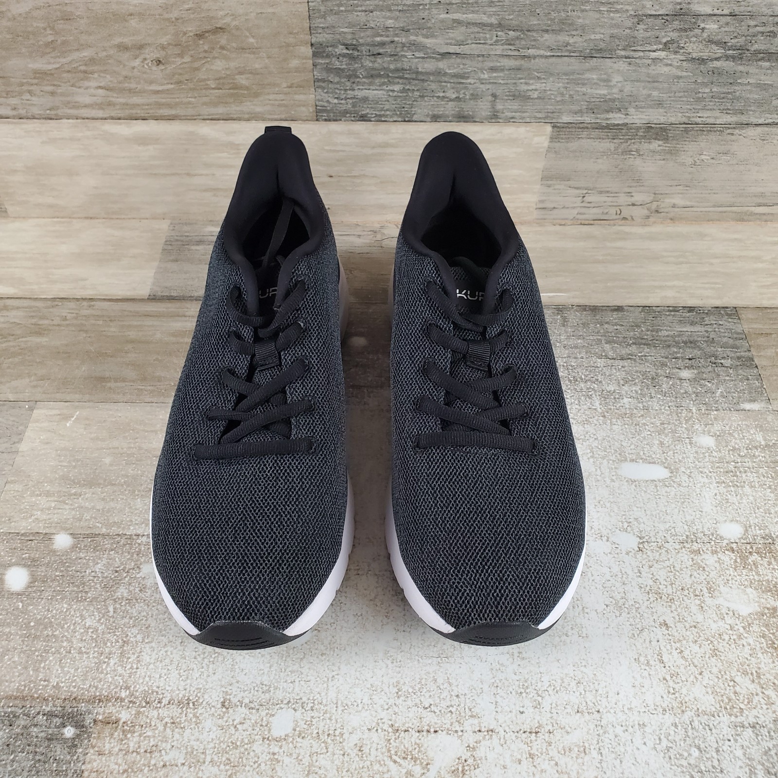 Kuru Flex Via Womens Shoes Sz 8.5 Running Jet Black Bright White Lace Up Sneaker
