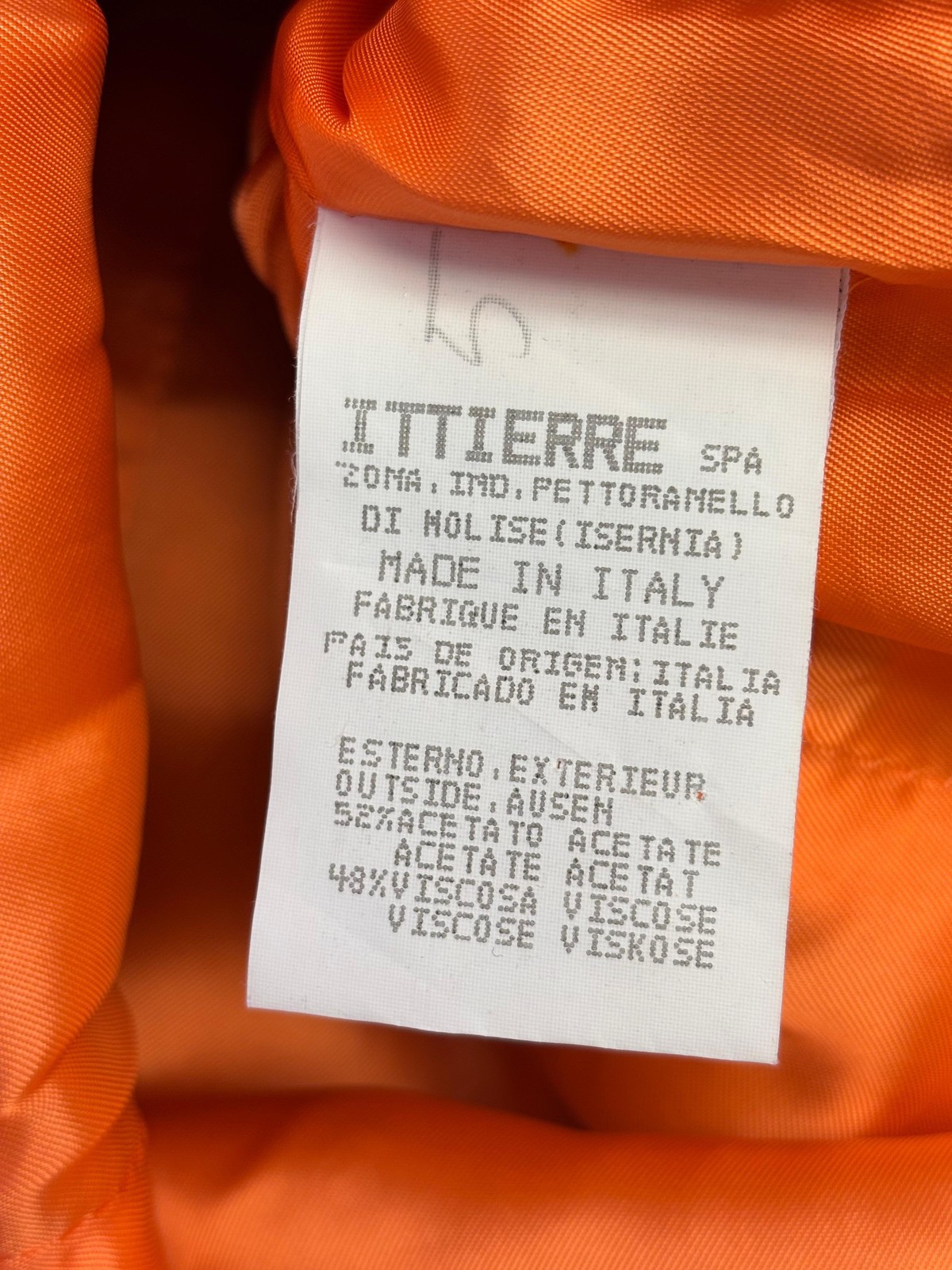 Vintage Versus Gianni Versace Blazer Womens 42 Orange Velvet Made Italy 90s