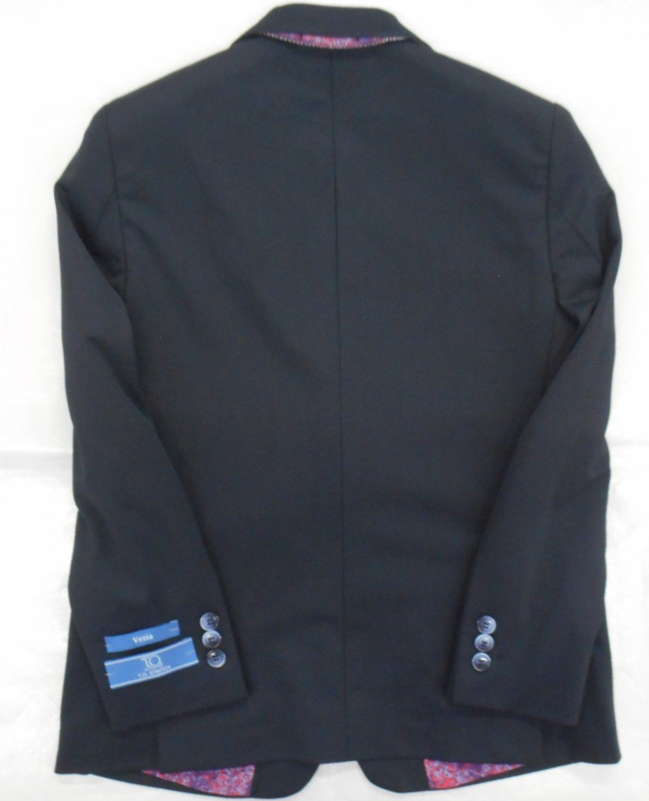 Boys T.O. Navy Blue Jacket & Pants 2PC. Suit Husky Sizes 8 – 20