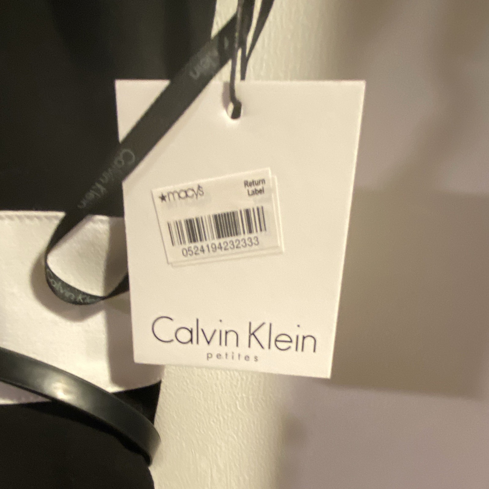 Calvin Klein Petites 8P Black/White Colorblock Sleeveless Fit & Flare CT4X1371