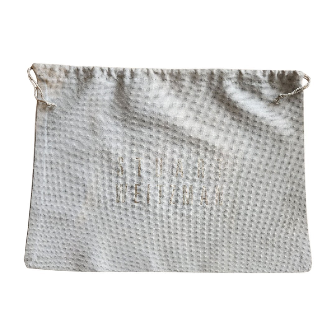 Stuart Weitzman Bag Dust Cover Gray Drawstring Storage 13.5 in x 10 in