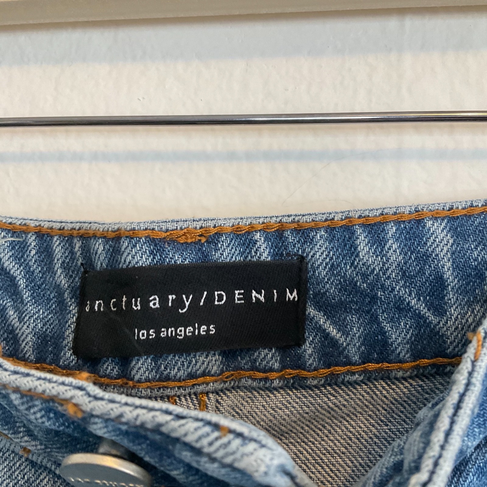 Sanctuary Flashback Wide Leg Jeans Super Distressed Ripped Grunge Raw Hem 34 W