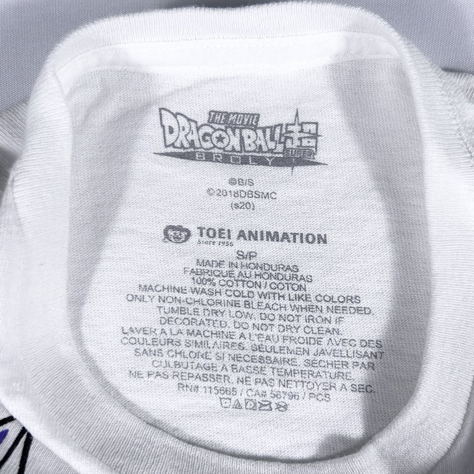 Dragon Ball Super Broly Men’s S White Toei Animation Anime Graphic T-Shirt