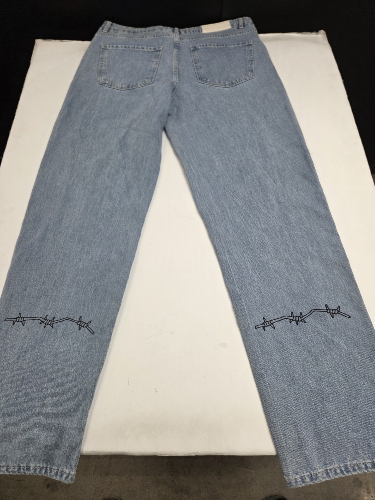 NWT boohoo Man boohooMAN Skinny Fit Graffiti Printed Jeans Size 34 #8289