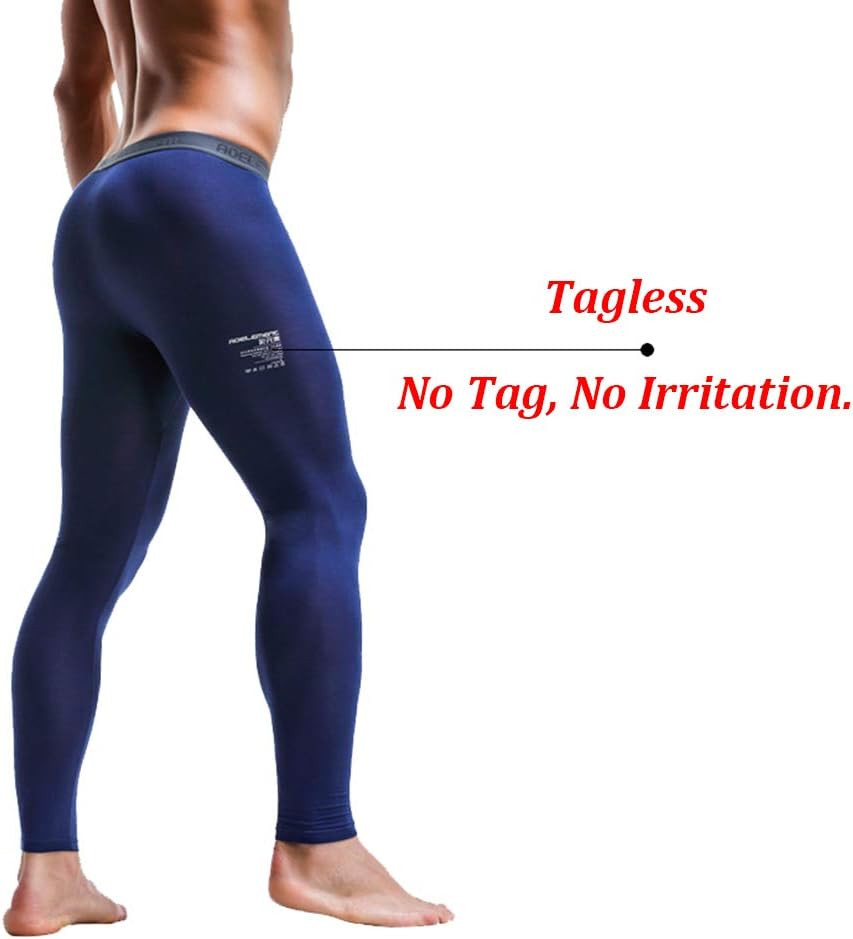 Men’S Thermal Underwear Pants Modal Long Johns Tagless Lightweight Thermal Bo…