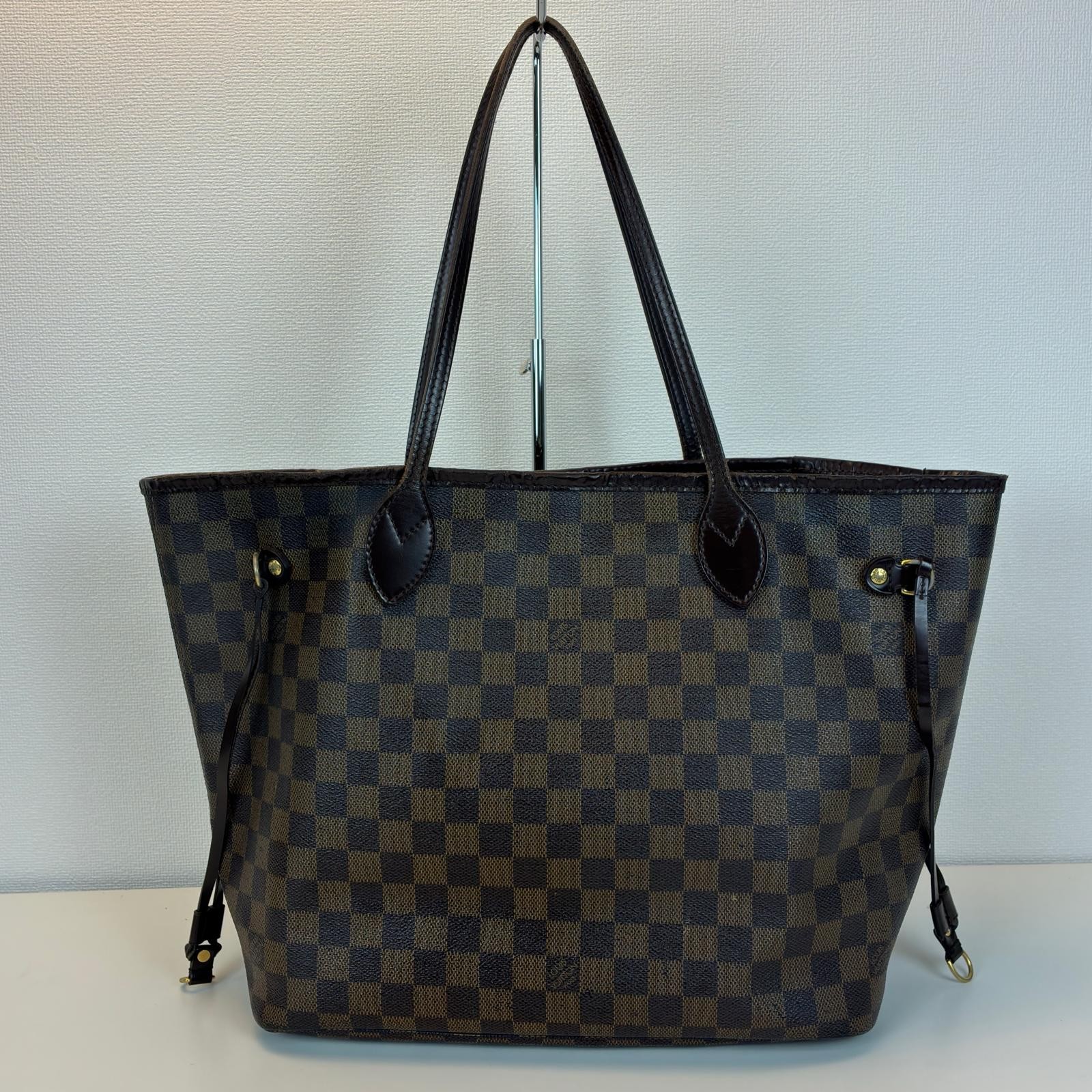LOUIS VUITTON Neverfull MM Tote Bag N51105 Damier canvas Brown