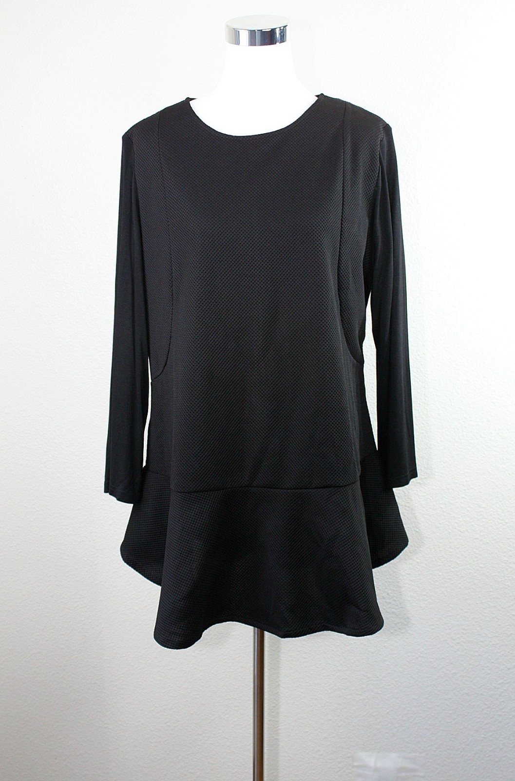NWT K D BEAUTIFUL Knit Dress Casual Party Cocktail Black LS 2XL / Label 4XL #09