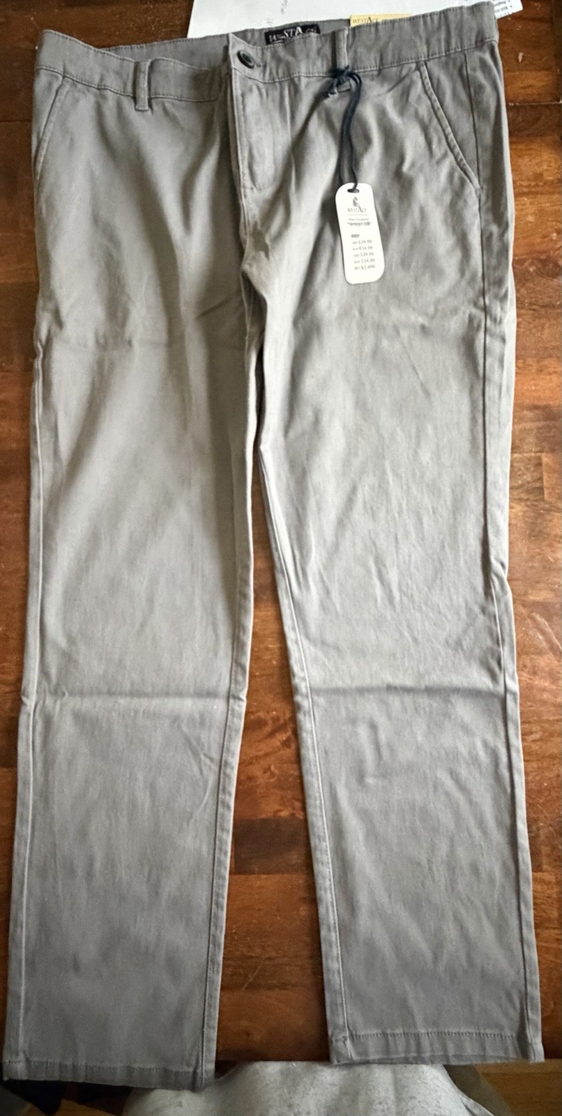 Brand New WestAce Stretch Grey Chino Trouser Size 38/30