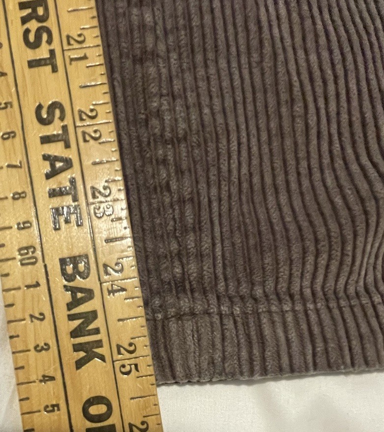 Appleseeds Brown 10P Corduroy Stretch Waist Pants Straight Leg