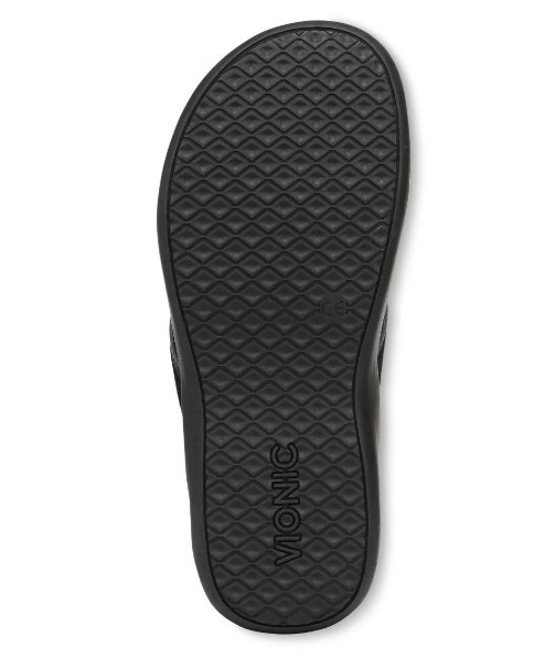 Vionic Women’s Tide 2.0 Toe Post Sandal, Black Suede