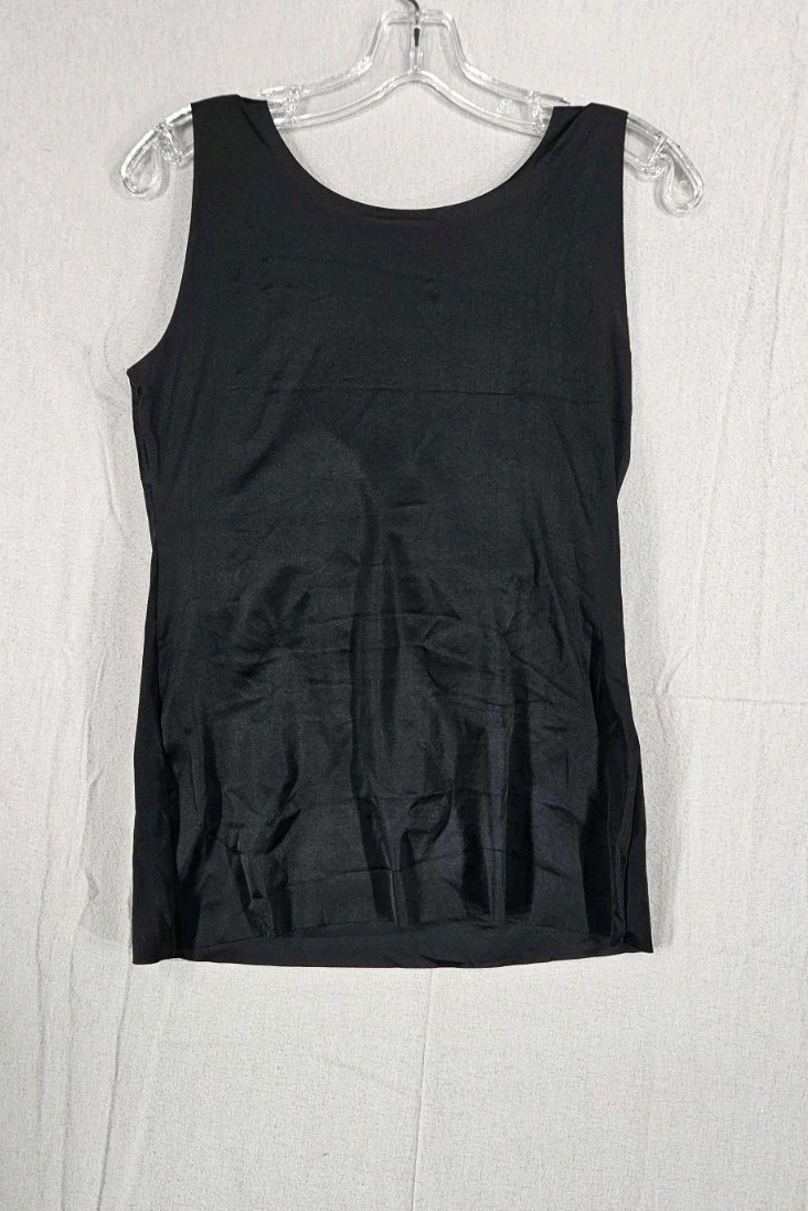 NEW! Unbranded Built-in Bra Tanktop Compression Sz 4X (2X) Black U Neckline