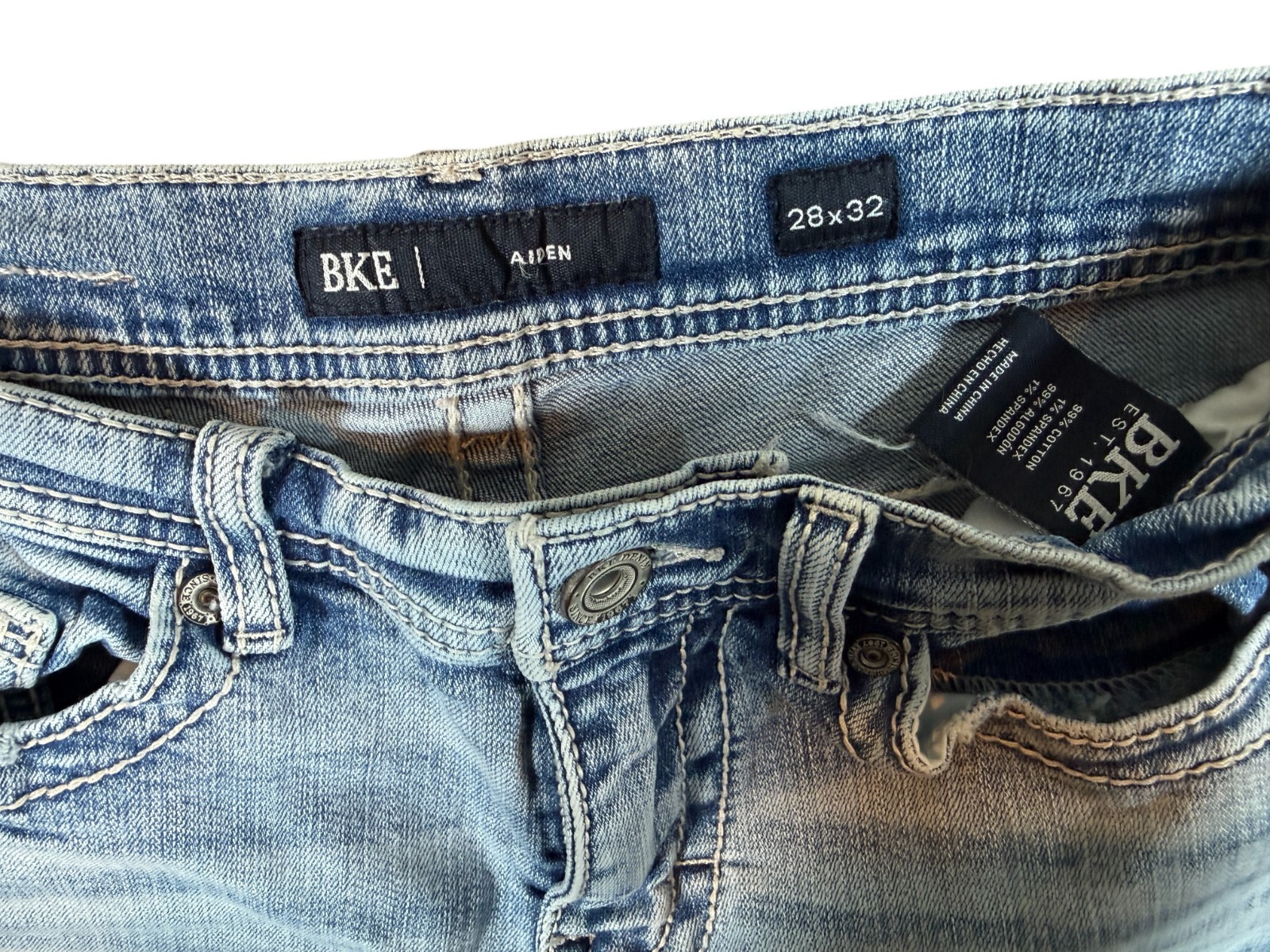 Buckle BKE Aiden Bootcut Jeans Mens 28×32 (27×31.5) Blue Denim Stretch Low Rise