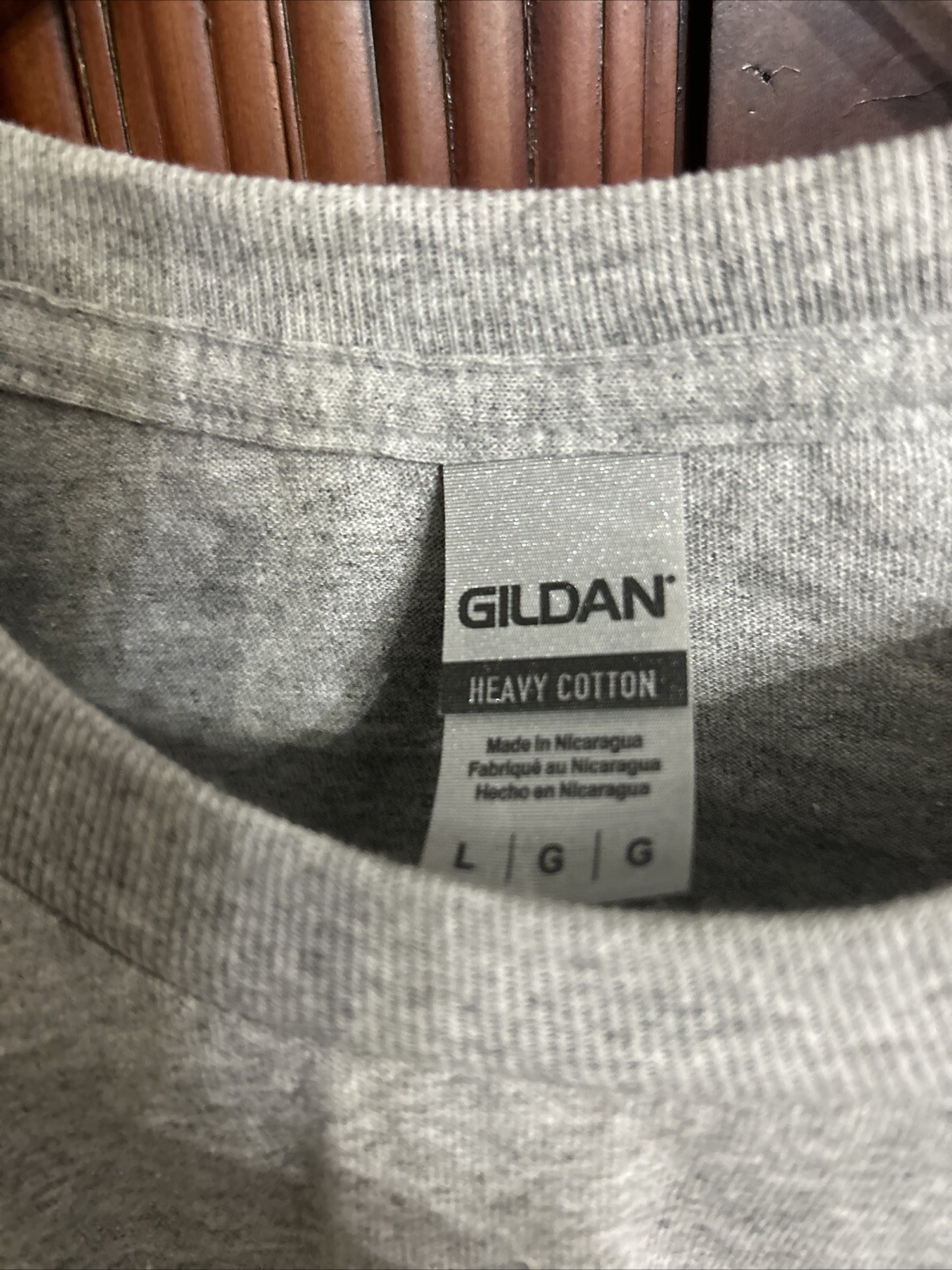 Gildan G540 Men’s Heavy Cotton Preshrunk T Shirt Long Sleeve Cash Gray Large