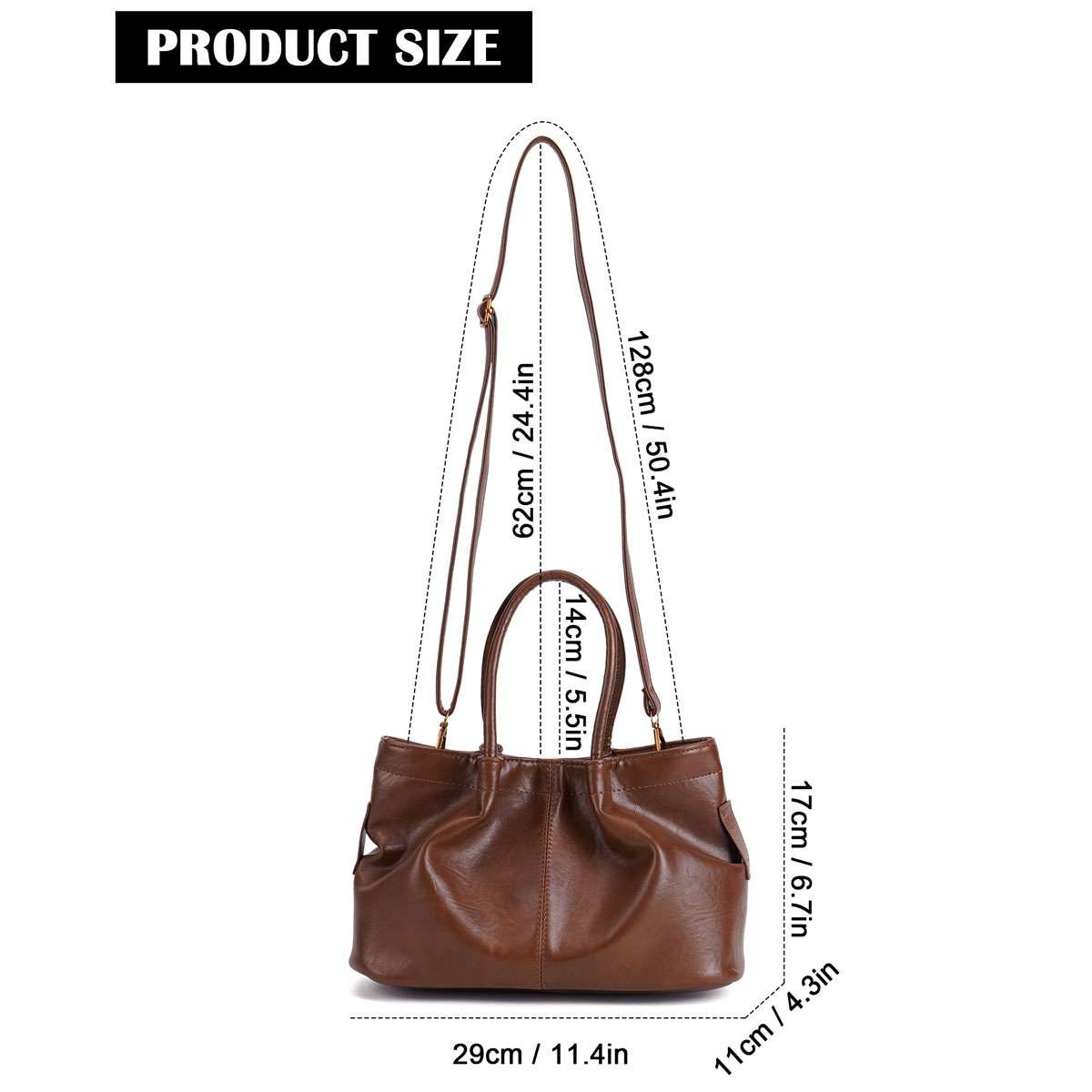 Women Lady Leather Handbags Messenger Shoulder Bags Tote Satchel Purse Large