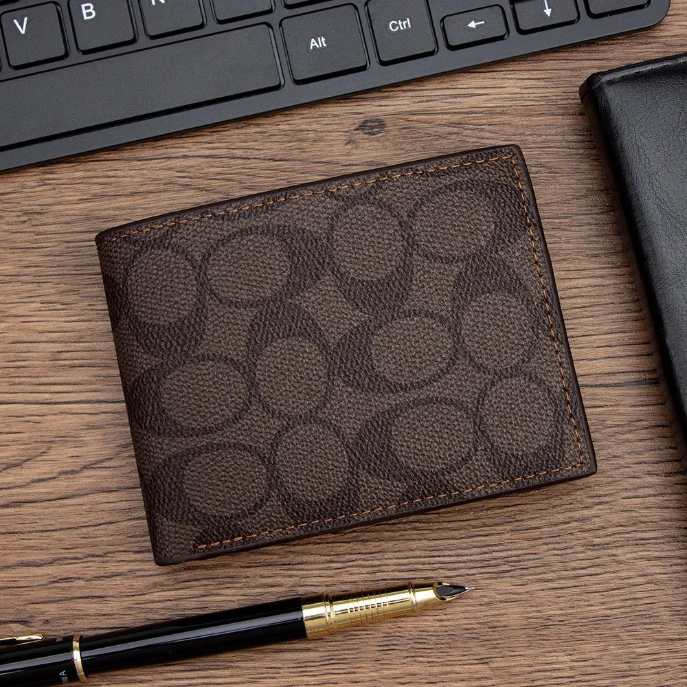 Retro Men’s Business Short Wallet | Soft PU Leather Multi-Card Slot Horizontal