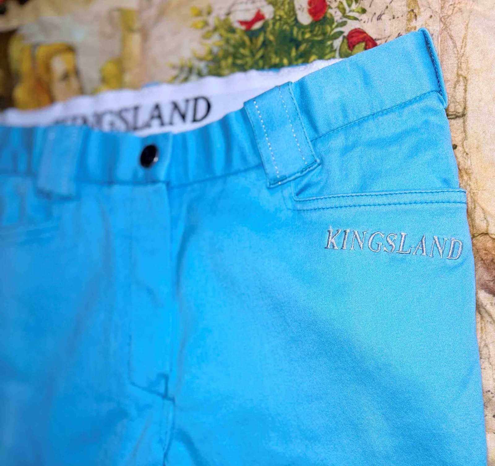 Kingsland Kelly Dip Dye Ocean Spray Bling Riding Breeches Size EU 34 US 24 NWT