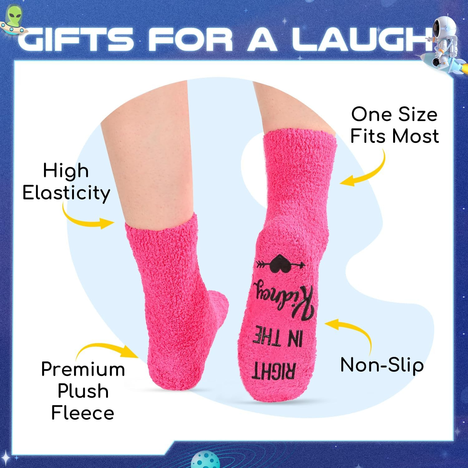 HAPPYPOP Gag Socks for Women -Running Fart Gifts, Funny Gifts for Besties Sister
