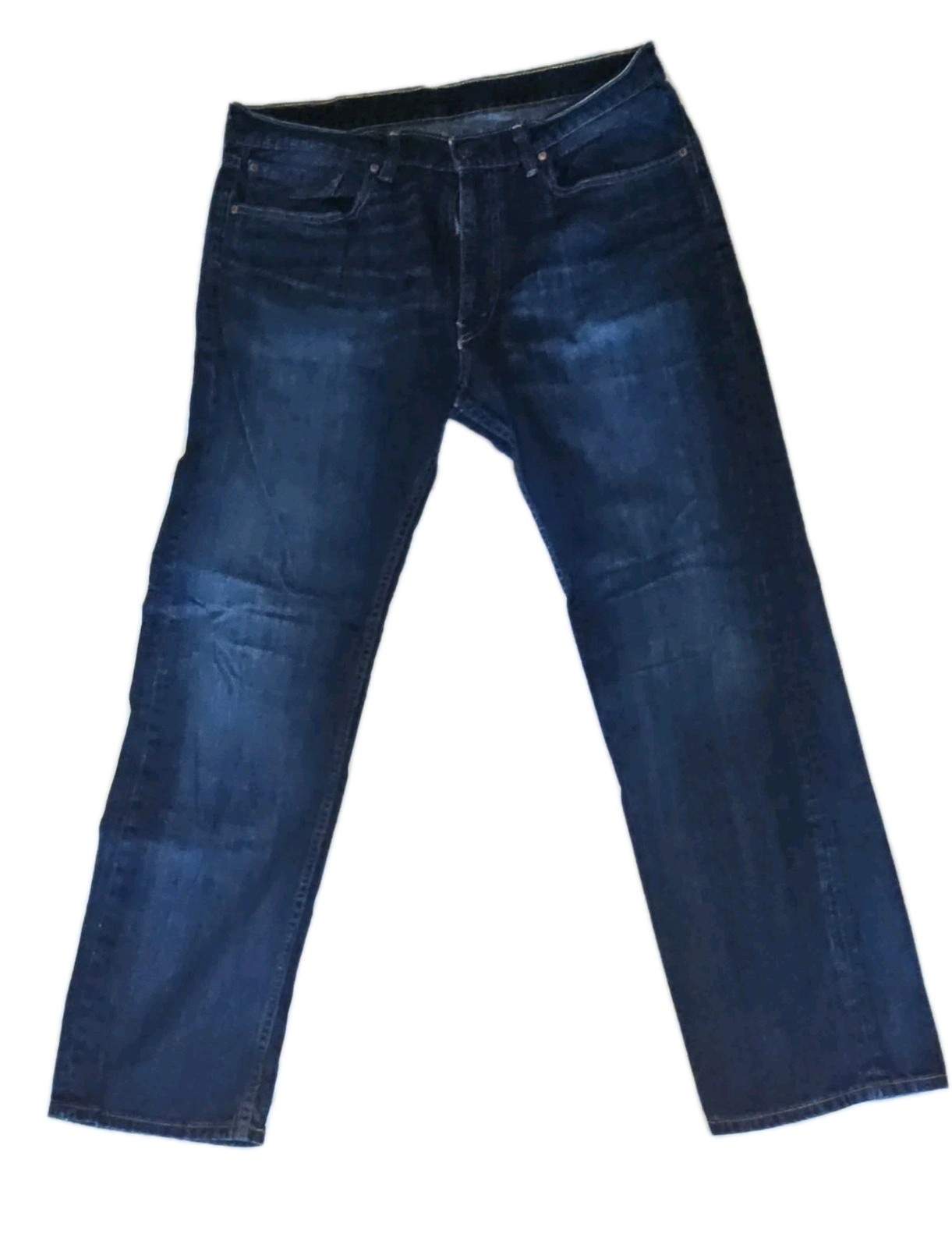 Levi Strauss & Co. Straight Dark Blue Denim Jeans Button Zip 5-Pocket
