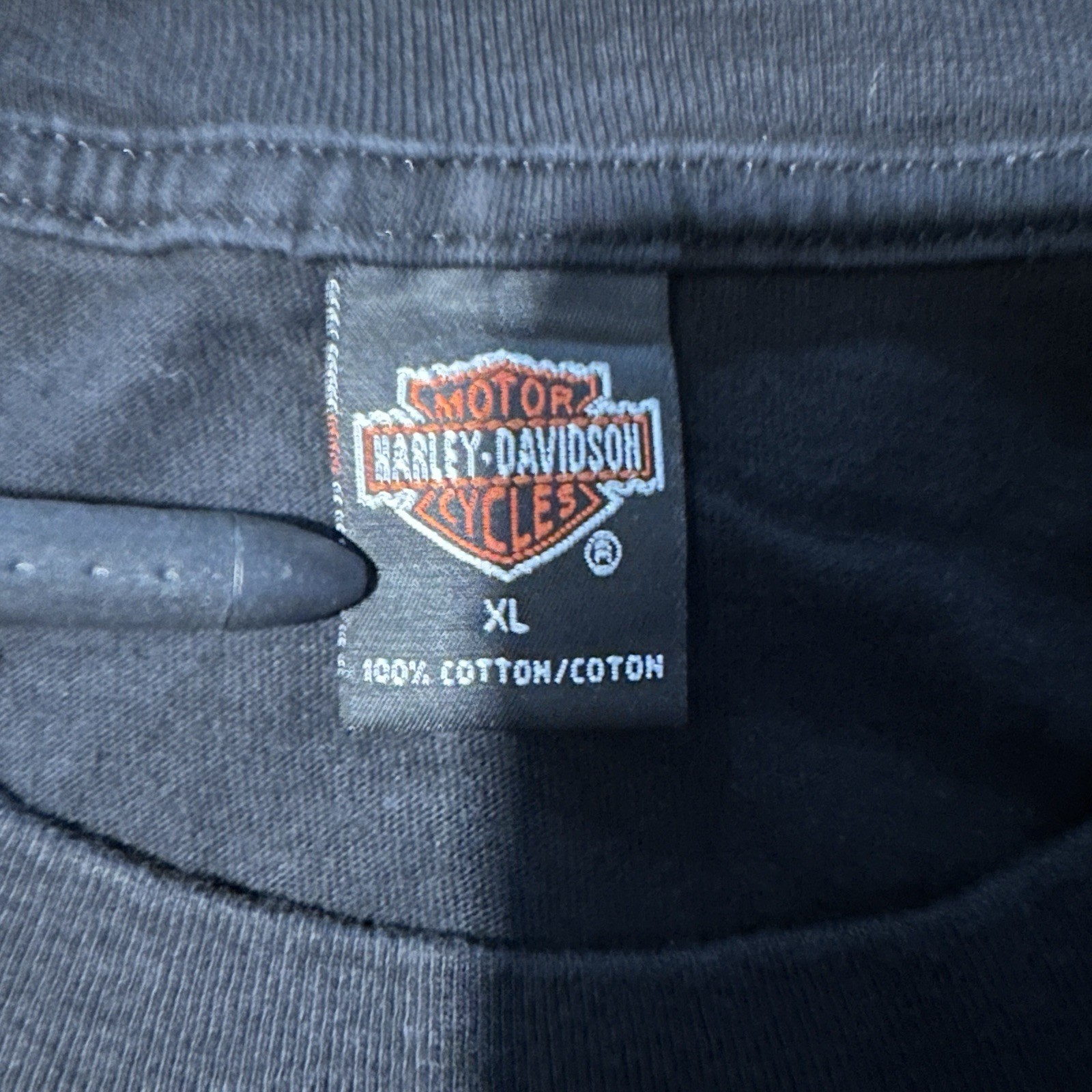 Vtg 2001 Harley Davidson Holoubek Shirt XL Made USA Thiels Wheels Upper Sandusky