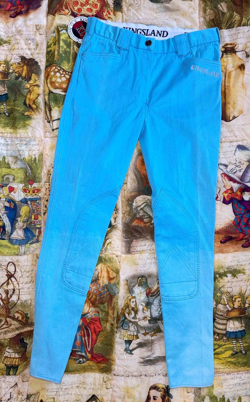 Kingsland Kelly Dip Dye Ocean Spray Bling Riding Breeches Size EU 34 US 24 NWT