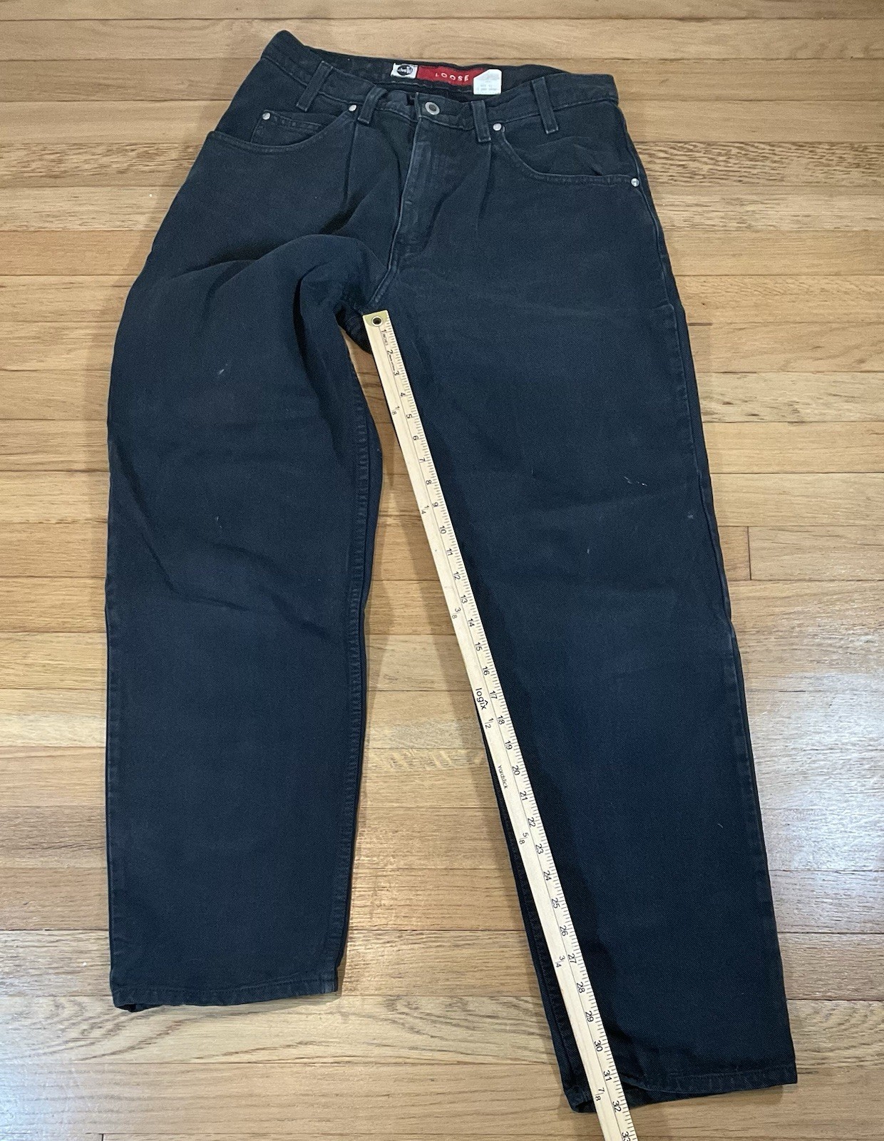 Vintage Levis SilverTab Loose Fit Jeans Black 32×31 Distressed Skater 90s Baggy