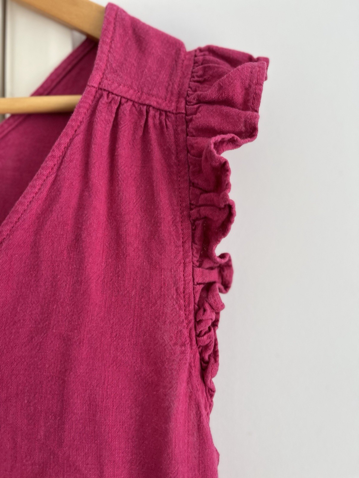 Next Summer Sleeveless Dress Linen Blend Pockets Pink Size 16
