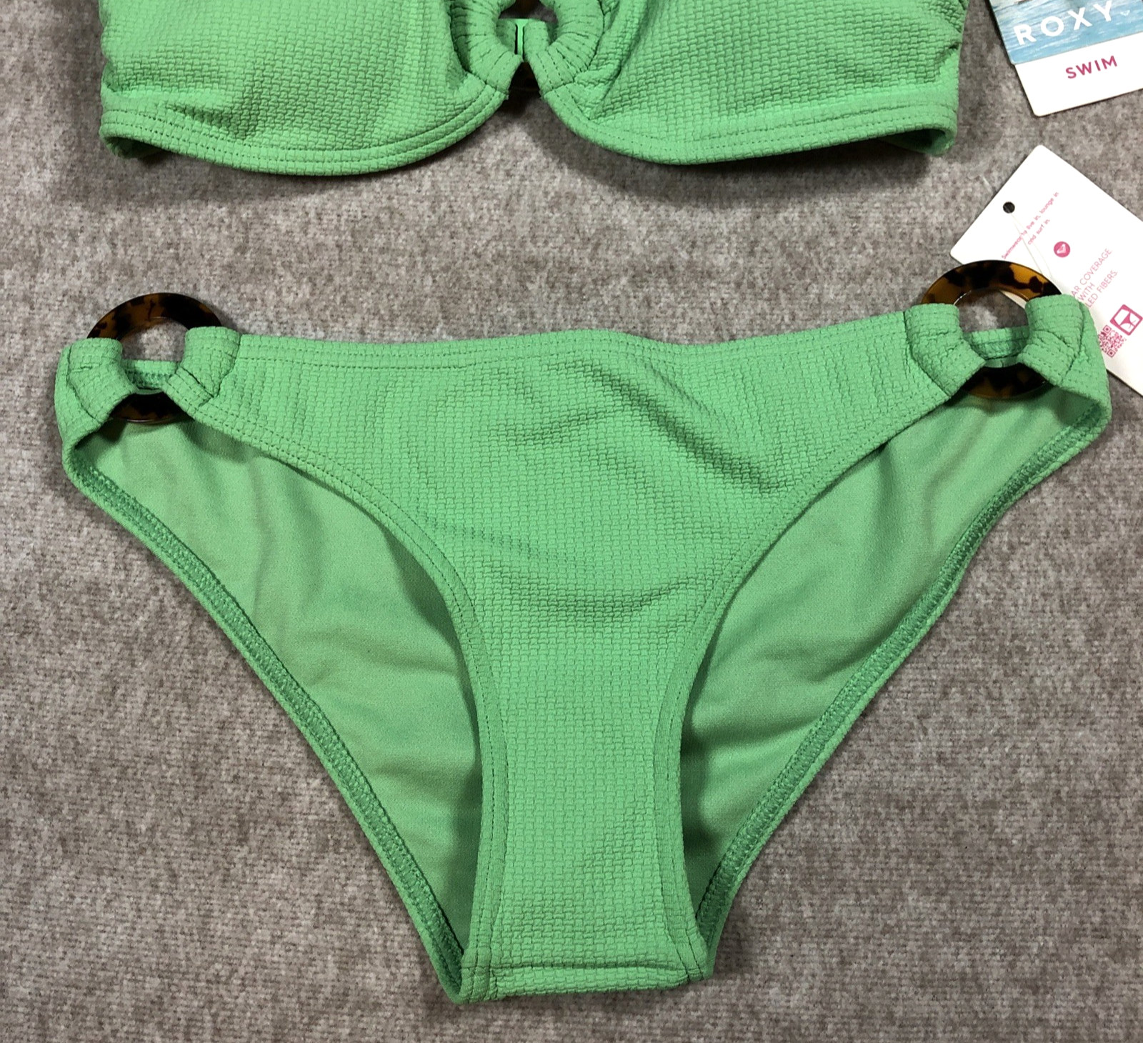 ROXY Color Jam Bikini Set Small UK 8 Absinthe Green 34A 32B 30C 2-Piece Swimwear