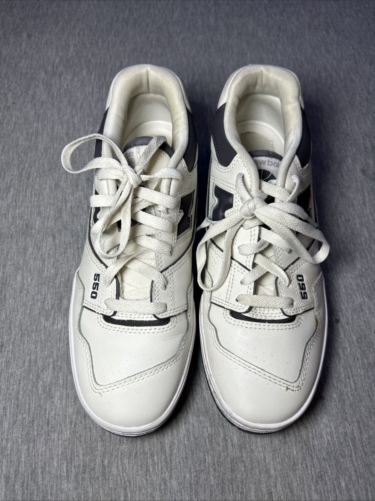 New Balance 550 White Grey Leather Men’s Sneaker BB550 Size 7.5 US