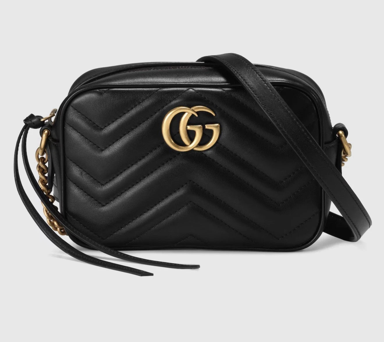 Gucci GG Marmont Shoulder Bag Small Black Leather