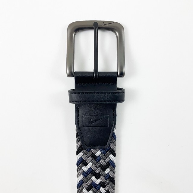 NIKE GOLF MEN’S MULTI-WEAVE STRETCH WOVEN BELT BLK/GRY/NVY SIZE: XL (44-46) 1428