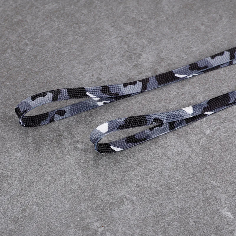 1 Pair Flat Shoelace Cream Camouflage Print Shoelaces for Sneakers AF1 0.8CM Wid