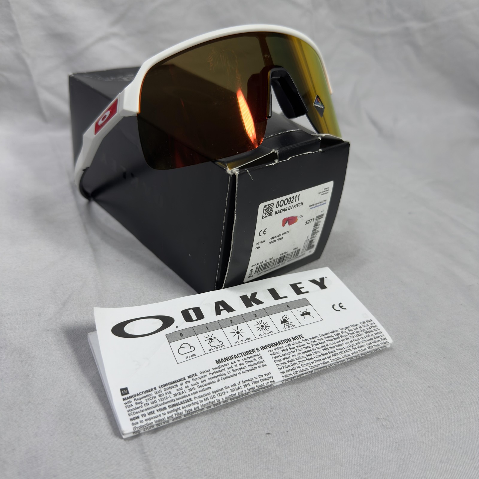 Oakley Sutro Sunglasses Mens One Size White Prizm Field Shield Sport UV400
